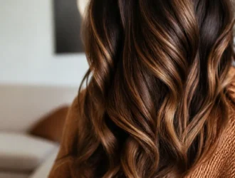 meches-caramel-et-miel-sur-cheveux-chatain-fonce