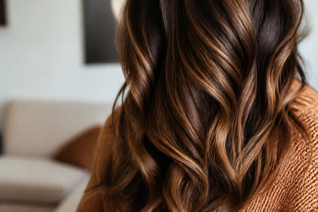 meches-caramel-et-miel-sur-cheveux-chatain-fonce