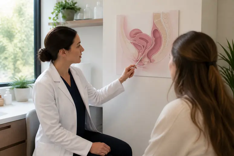 Consultation médicale sur le mont de Vénus femme : diagnostic et solutions proposées.