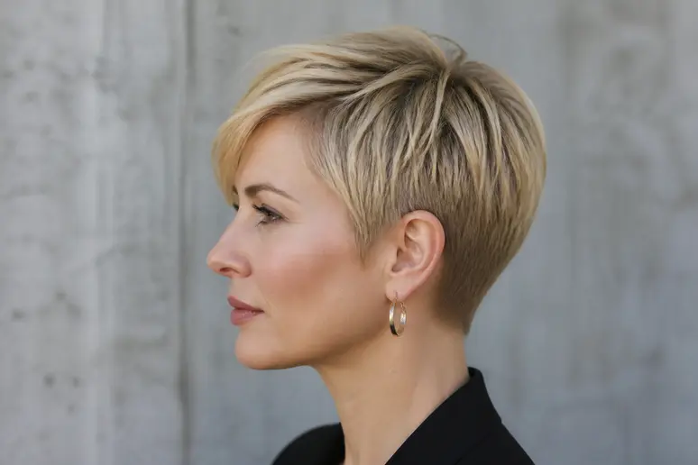 Coupe pixie structurée et dégradée pour apporter du volume aux cheveux fins