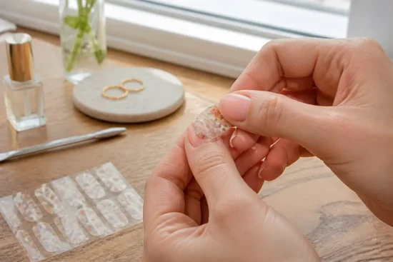 Conseils pratiques pour savoir comment poser stickers ongles proprement chez soi.